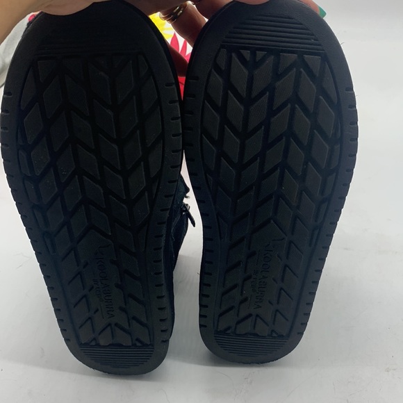 Koolabura by UGG short Black Suede Shearling Boots with Bow Size 5 BAB3927F - Picture 9 of 10